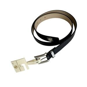 Adrienne Vittadini Black and Silver Belt Snakeskin Detail Size Large/XL